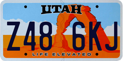 UT license plate Z486KJ