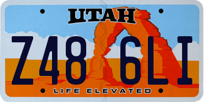 UT license plate Z486LI