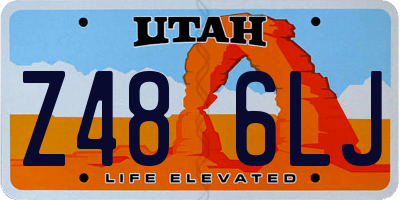 UT license plate Z486LJ