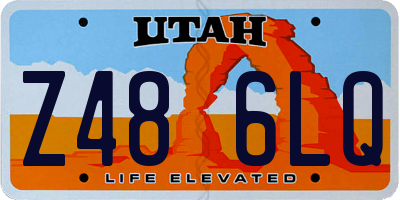 UT license plate Z486LQ
