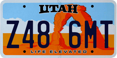 UT license plate Z486MT