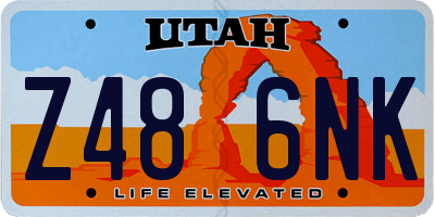 UT license plate Z486NK
