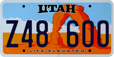 UT license plate Z486OO