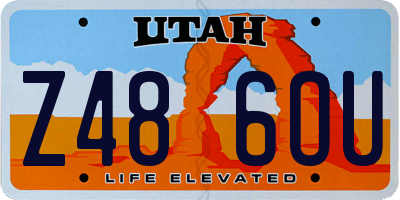 UT license plate Z486OU