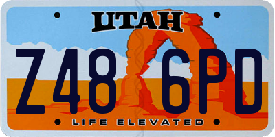 UT license plate Z486PD