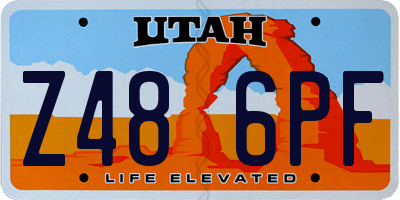 UT license plate Z486PF