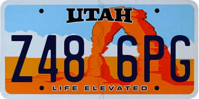 UT license plate Z486PG