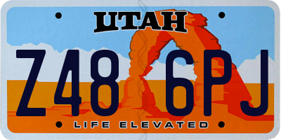 UT license plate Z486PJ