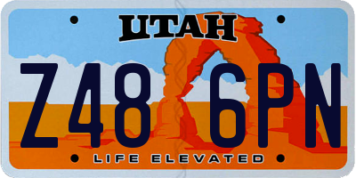UT license plate Z486PN