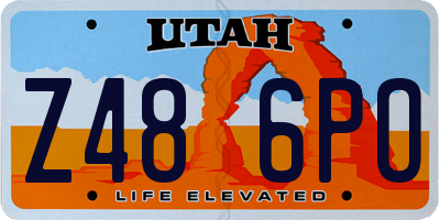 UT license plate Z486PO