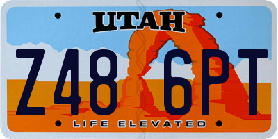 UT license plate Z486PT