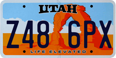 UT license plate Z486PX
