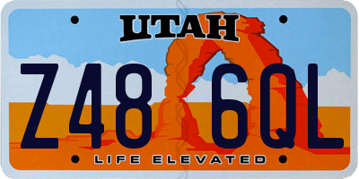 UT license plate Z486QL