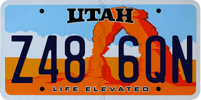 UT license plate Z486QN