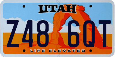 UT license plate Z486QT