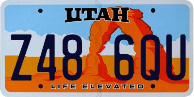 UT license plate Z486QU