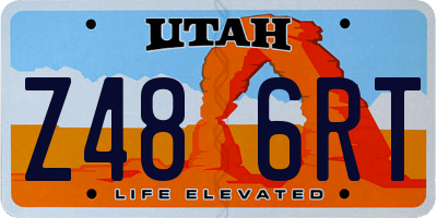 UT license plate Z486RT