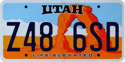 UT license plate Z486SD
