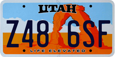 UT license plate Z486SF