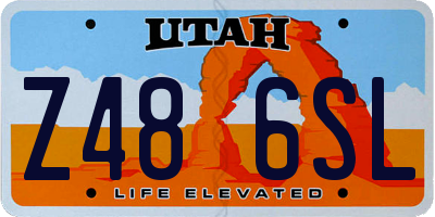 UT license plate Z486SL