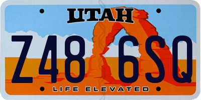 UT license plate Z486SQ