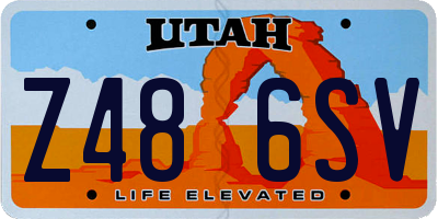 UT license plate Z486SV