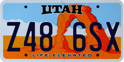 UT license plate Z486SX