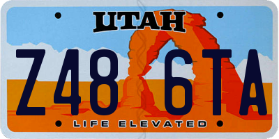 UT license plate Z486TA