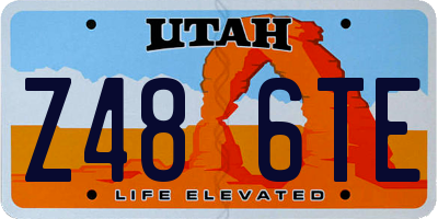 UT license plate Z486TE