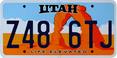 UT license plate Z486TJ