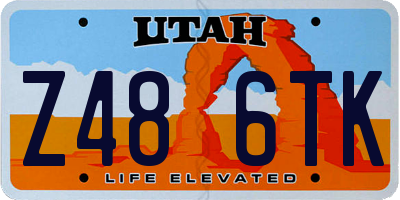 UT license plate Z486TK