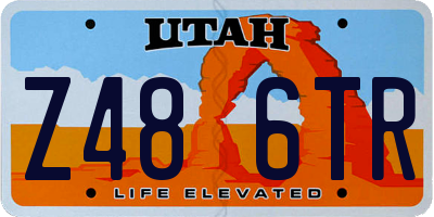 UT license plate Z486TR