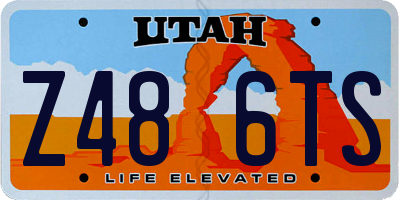 UT license plate Z486TS