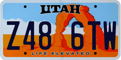 UT license plate Z486TW