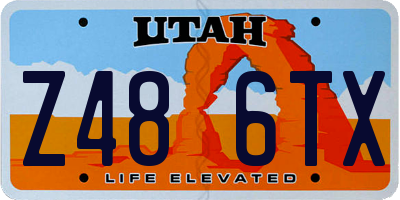 UT license plate Z486TX