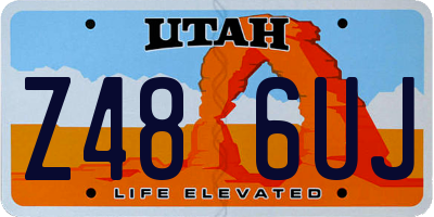 UT license plate Z486UJ