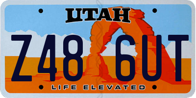 UT license plate Z486UT