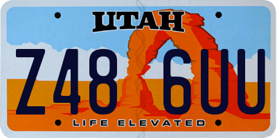 UT license plate Z486UU