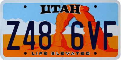 UT license plate Z486VF