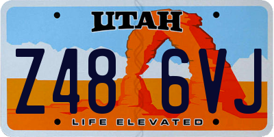 UT license plate Z486VJ