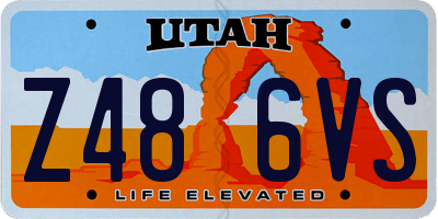 UT license plate Z486VS