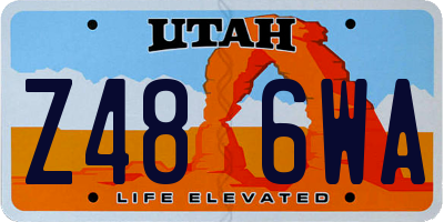 UT license plate Z486WA