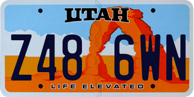 UT license plate Z486WN
