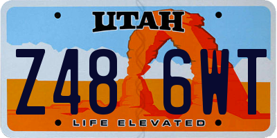 UT license plate Z486WT