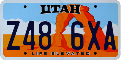 UT license plate Z486XA