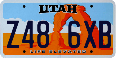 UT license plate Z486XB