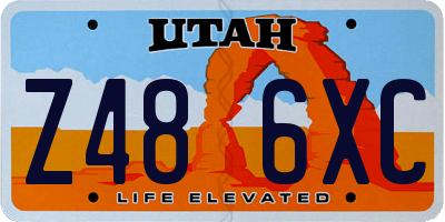 UT license plate Z486XC