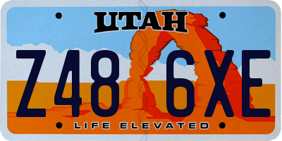 UT license plate Z486XE