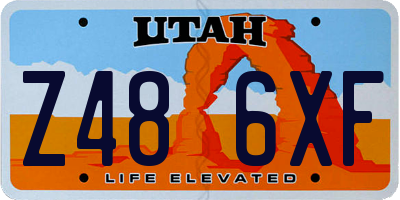 UT license plate Z486XF