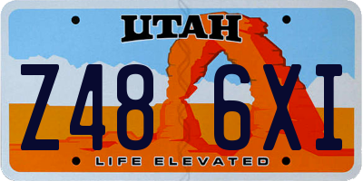 UT license plate Z486XI